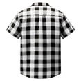 thumbnail image 6 of Purcolt Men Plaid Button Down Shirts Summer Casual Short Sleeves T Shirt Lightweight Loose Fit Tops for Beach Vacation Party, 6 of 7