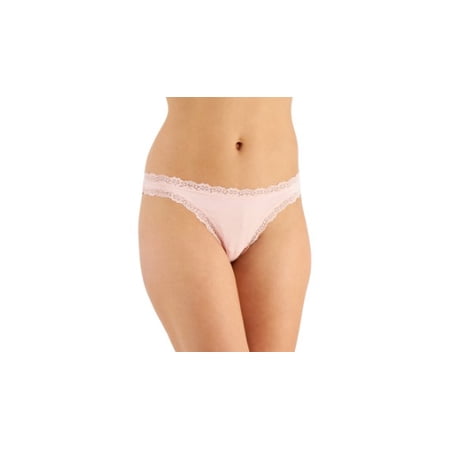 Jenni by Jennifer Moore Womens Lace-Trim Thong Peachskin Size 3X-Large