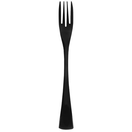 

Stainless Steel Tableware Plating Titanium Mirror Surface Durable Simple Tableware for Home Hotel Store (Black Fork)