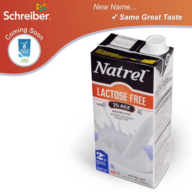 Natrel 2 LactoseFree Shelf Stable Milk, 32 oz, 6 Pack