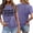 Purple, variant on Women Oversized Tshirt Print Top Loose Crew Neck T Shirt Tops for Women Beige L