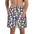 thumbnail image 2 of Uemuo Panda And Glasses Pattern Men's Swim Trunks Hawaiian Beach Bathing Suit Swimsuits Beach Quick-Dry Shorts with Pockets-XX-Large, 2 of 9