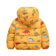 thumbnail image 4 of Generic Kids' Thick Warm Parka With Hood For Fall And Winter Toddler Boys And Girls Long Sleeved Hooded Dinosaur Print Padded Zip Jacket With Pockets Plush Inside Winter Girl's Winter Warm Jackets, 4 of 4