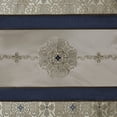 thumbnail image 4 of OLLIIX Madison Park Shower Curtain, Donovan Polyester Jacquard Bathroom Curtain, Navy, 72" x 72", 4 of 5