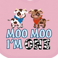 thumbnail image 4 of Inktastic Moo Moo I'm 1 with Cute Holstein Cows Boys or Girls Baby Bib, 4 of 4