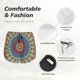 thumbnail image 4 of Balery Round Mandala Pantalones cortos deportivos para mujer con forro y dos bolsillos, elásticos, para entrenamiento, gimnasio, yoga-X-Large, 4 of 7