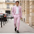 thumbnail image 3 of HBDesign Men's 2 Piece Seersucker Suit Set Lightweight Breathable Striped Blazer Pants for Business Casual Wedding Daily Wear Multiple Colors, 3 of 8