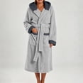 thumbnail image 3 of FAHUOMU Plush Hooded Robes For Women Cozy Warm Fleece Bath Robe With Pockets Winter Loose Fit Loungewear, 3 of 8