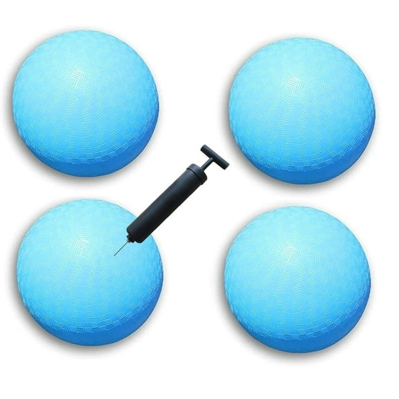 4-Pack Blue Kickball set -Dosgeball, Kick Ball Four Square Playground Balls