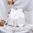 thumbnail image 5 of Bolso bandolera de PU para mujer, bolso de mano sencillo y moderno. Blanco., 5 of 5
