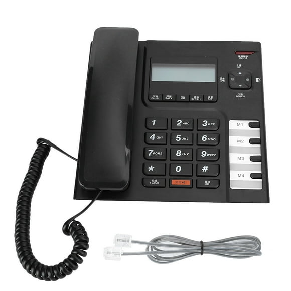 ZOUSSIQI AEQ96756 Black Home Hotel Business Telephone Set Anti‑Thunder Caller ID Display Phone EL225#12665