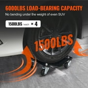 VEVOR Car Dolly Wheel 4 PCS 6000lb Steel Tire Dolly Heavy Duty Skate Auto Repair Dolly Each for 1500lb