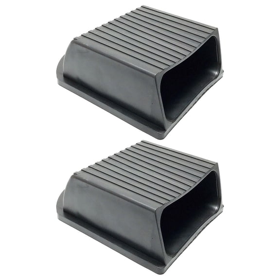 2Pcs 100x45mm Fitness Equipment Rectangle End Cap Rubber Gym Floor Protectors