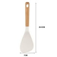 thumbnail image 6 of Silicone Kitchen Spatula BPA-Free High Temperature Resistant Non-Stick Food-grade Wooden Handle Cooking Utensil -D, 6 of 8