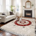 thumbnail image 2 of Red Anchor Nautical Area Rugs 8'x10', Washable Small Throw Rugs for Living Room Patio, Coastal Ocean Summer Sea Vintage Art Indoor Outdoor Rug Non-Slip Low Pile Carpet Runner Reversible Floor Mats, 2 of 8