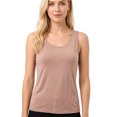 thumbnail image 2 of JUUNthy Womens Tank Tops, Crewneck Wide Strap Built in Padded Bra Casual Soft Basic Undershirts Blue L, 2 of 8