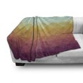 thumbnail image 3 of Indie Soft Flannel Fleece Throw Blanket, Mosaic Inspired Abstract Checkered Pattern Pastel Retro Rhombus Tile, Cozy Plush for Indoor and Outdoor Use, 50" x 60", Turquoise Marigold, by Ambesonne, 3 of 6