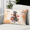 thumbnail image 2 of Hello Fall Great Dane Scarf Welcome Autumn with Leaves Pumpkins Pillowcase Double Sided Danes Dog Lover Gifts Pillow Case Covers - 00011, 2 of 3