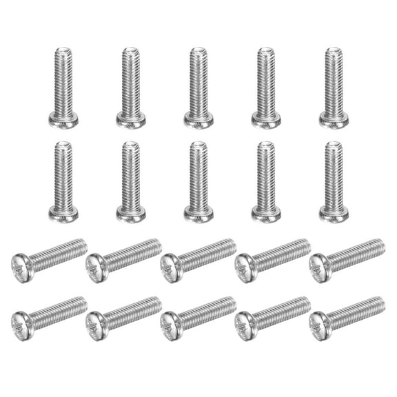 Uxcell M3x12-0.5mm Pan Head Machine Screws, Phillips Drive for Computers, 100 Pcs