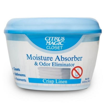 Citrus Magic for Closet Moisture-Absorbing Solid Odor Eliminator and Air Freshener, Crisp Linen Scent