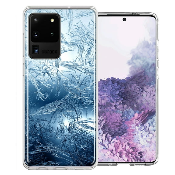 MUNDAZE For Samsung Galaxy S20 Ultra Blue Ice Design Double Layer Phone Case Cover