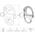 thumbnail image 3 of Marine Boat Snap Shackle, Stainless Steel Quick Release with Round Ring, for Trucks Van Trailers, 3 of 7