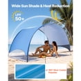 thumbnail image 2 of KFFKFF Beach Tent Sun Shelter for 4 Person, UPF 50+ Protection, Portable Sun Shade Canopy with Carrying Bag & Ground Stakes, Lightweight and Easy Setup Beach Umbrella, 2 of 9
