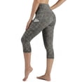 thumbnail image 5 of FLEXVIBE Women's High Waist Capri Yoga Leggings with Pockets,4-Way Stretch & Tummy Control for Workout, Heather Gray - XXL (US), 5 of 9