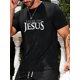 thumbnail image 1 of [Popular Choice] Men's Summer T-Shirt - Casual Sporty Geometric Pattern, Round Neck, Polyester and Elastane Blend, Machine Washable Tee For Adult, Men, Women, Teen, Teenager, Adolescent,Youth, 1 of 6