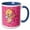 Blue/White, variant on 3drose, Cupid, 11oz Two-tone Yellow Mug