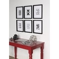 thumbnail image 5 of Kate and Laurel Calter Geometric Abstract Framed Art Prints, 1.46 in x 12.4 in, Set of 6, 5 of 6