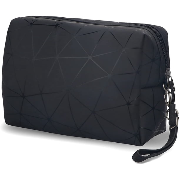 Bolsa de maquillaje pequeña para monedero Bolsa de cosméticos impermeable Bolsa de viaje con cremallera de gran capacidad con correa desmontable Organizador de cosméticos para mujeres niñas Ofspeizc WMZY-266-1