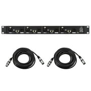 Behringer ULTRA-DI PRO DI4800A Professional 4-Channel Active DI-Box with Value Series XLR M to F Professional Microphone Cable - 25'