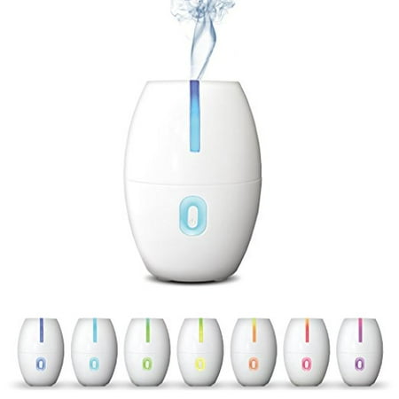 Modern Diffuser Chips APOLLO | Modern, Compact, Silent Essential Oil Ultrasonic USB Diffuser w/LED changing lights (White) ()