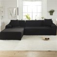 thumbnail image 1 of L-Shaped 3 Seats Sofa Covers Polyester Stretch Fabric Sectional Sofa Cover Couch Slipcovers Protector Living Room Home Decor, 1 of 7