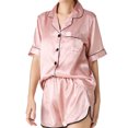 thumbnail image 3 of Cenuakty Women Pajama Set, Circle Print Short Sleeve Button Closure Shirt with Shorts Sleepwear Loungewear, 3 of 9