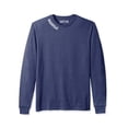 thumbnail image 2 of Daxton Premium Nashville Men Long Sleeves T Shirt Ultra Soft Medium Weight Cotton, Heather Navy Tee White Letters 2XL, 2 of 3