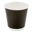 thumbnail image 2 of 8 oz Round Black Paper Coffee Cup - Double Wall - 3 1/2" x 3 1/2" x 3 1/4" - 500 count box, 2 of 3