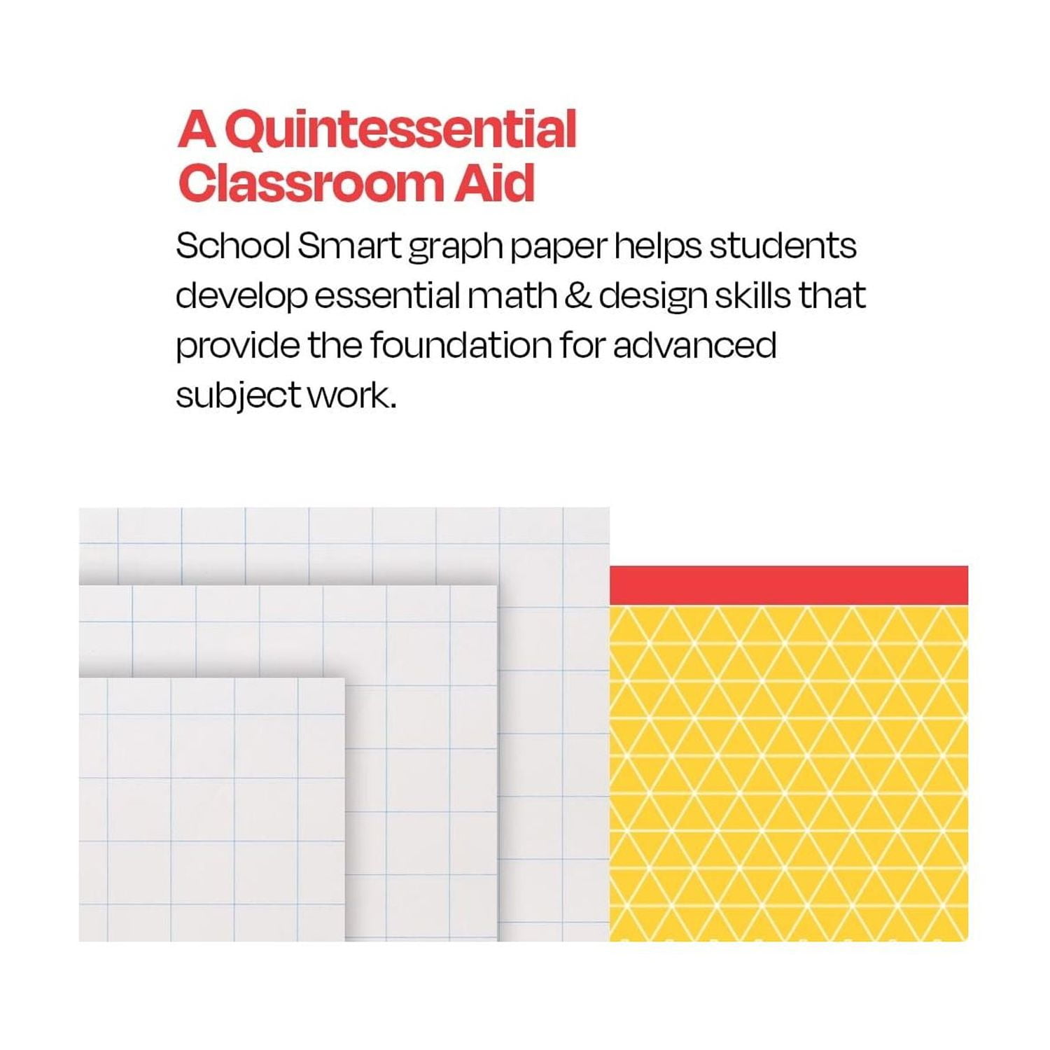 Graph Paper, 1 Inch Rule, 9 x 12 Inches, White, 500 Sheets