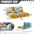 thumbnail image 3 of SCRAWLGOD Collie Horse Sunflower Print Stretch RV Dinette Cushions Slipcover, 2 Backrest Cover and 2 Bench Cover Anti Dust Stain Resistant RV Dinette Booth Cushions Slipcover, 3 of 8