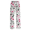 thumbnail image 5 of Hearthz Valentines Day Pj Pants Love Heart Pattern Women Sleep Pants Spring Drawstring Straight Leg Women’s Lounge Pants, 5 of 6