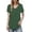 A-Dark Green851, variant on V-Neck Curved Hem T-Shirt for Women Relaxed-Fit Casual Everyday Short-Sleeve Tee