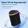 thumbnail image 2 of VEATOOL Altavoz Bluetooth Portátil Resistente al Agua IPX5 12H de Reproducción Luces RGB, 2 of 7