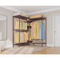 thumbnail image 4 of VIPEK L6 Wire Garment Rack Heavy Duty Clothes Rack for Hanging Clothes, 5 Tiers Freestanding Closet Rack with 7 Shelves & 4 Hanging Rods, Bronze, 4 of 7