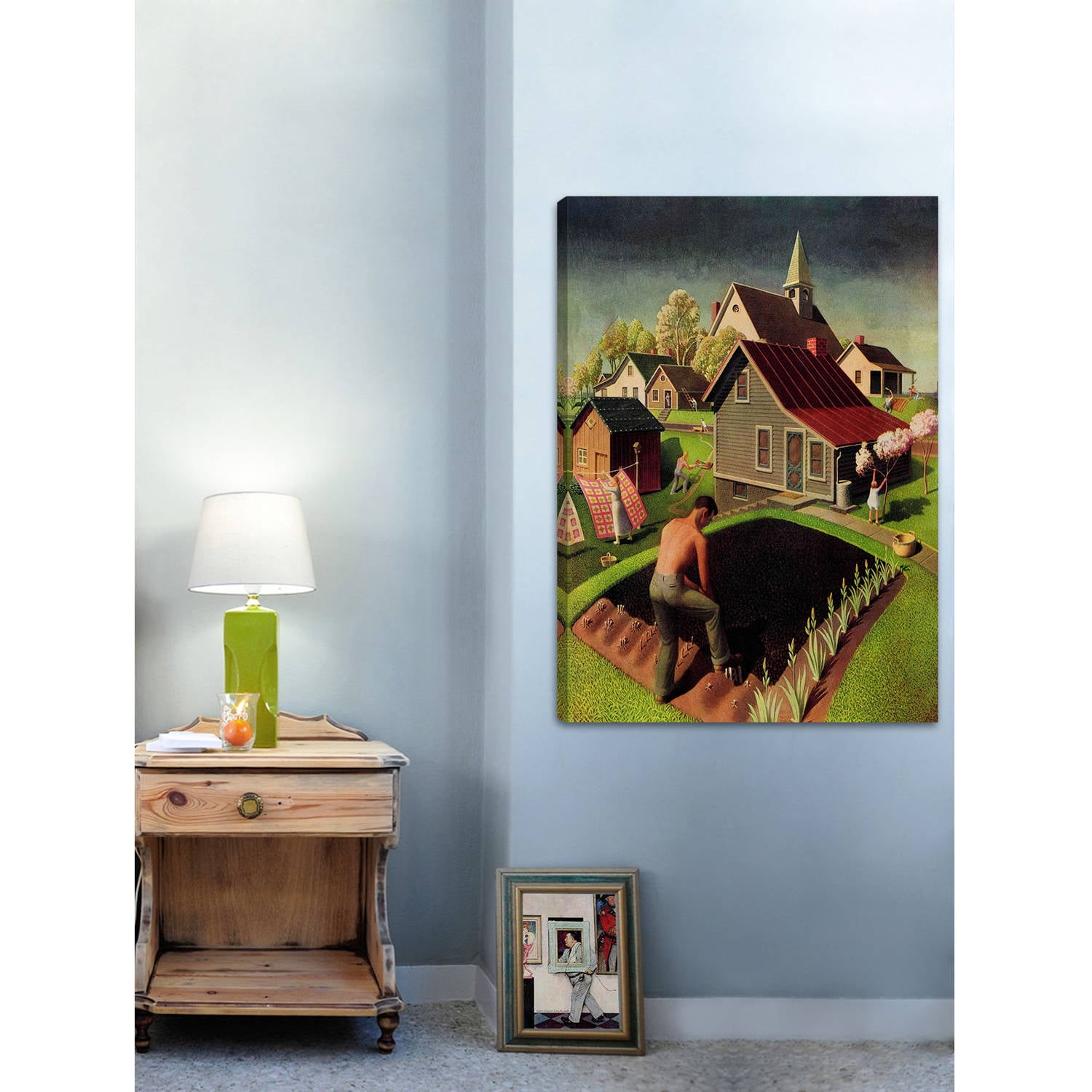 Marmont Hill "Spring 1942" by Grant Wood Painting Print on Canvas