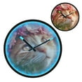 thumbnail image 2 of Indoor 12' Voice-Activated Luminous Decoration Wall Clock With LED Night Light Cute &beautiful Face, 2 of 8