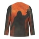 thumbnail image 4 of Blusas y camisas de manga larga con cuello redondo para hombre, estilo casual, cuello redondo, manga larga, para Halloween, con estampado, de poliéster, 4 of 5