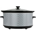 thumbnail image 6 of West Bend SCWB6QTSV13 Slow Cooker 6-Quart Manual Crockery Style with Oval Ceramic Crockpot and Glass Lid, 330-Watts, Silver, 6 of 9
