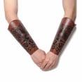 thumbnail image 4 of AlevRam 2-Pack Viking Bracers for Adults, Adjustable PU Faux Leather Medieval Arm Guards, Knight Gauntlet for Cosplay Costume, 4 of 6