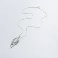 thumbnail image 7 of OPOLSKI Fashion Opal Leaf Long Chain Hollow Necklace Silver, 7 of 7